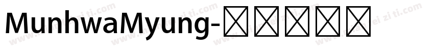 MunhwaMyung字体转换