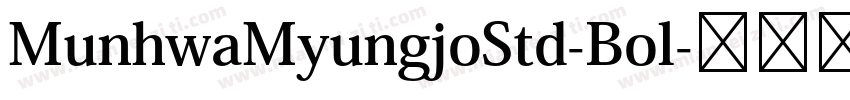 MunhwaMyungjoStd-Bol字体转换