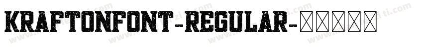 KRAFTONFont-Regular字体转换