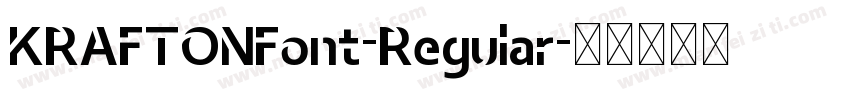 KRAFTONFont-Regular字体转换