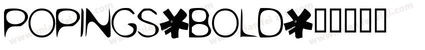 popings-bold字体转换
