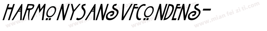HarmonySansVFCondens字体转换