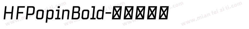 HFPopinBold字体转换