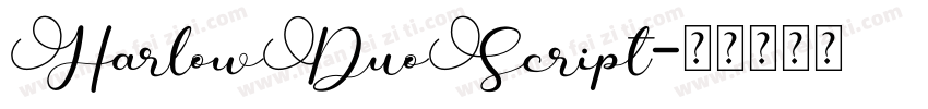 HarlowDuoScript字体转换