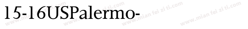15-16USPalermo字体转换