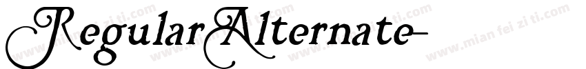 RegularAlternate字体转换