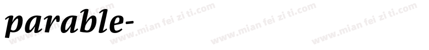 parable字体转换
