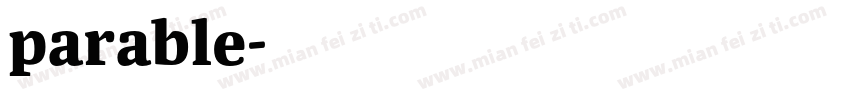 parable字体转换