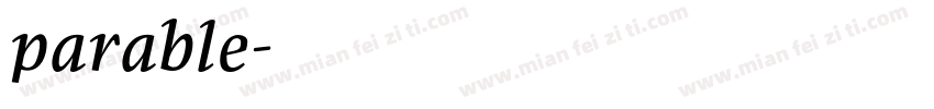 parable字体转换