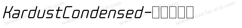 KardustCondensed字体转换