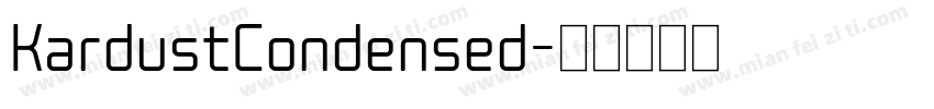 KardustCondensed字体转换
