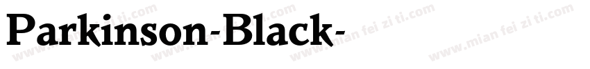 Parkinson-Black字体转换