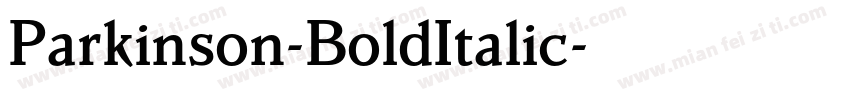 Parkinson-BoldItalic字体转换