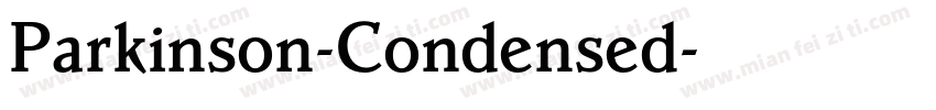 Parkinson-Condensed字体转换