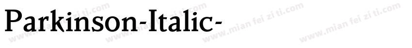 Parkinson-Italic字体转换