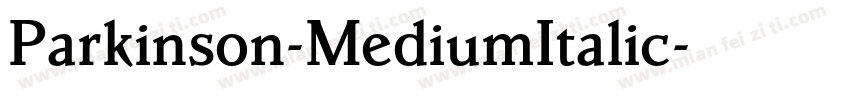 Parkinson-MediumItalic字体转换
