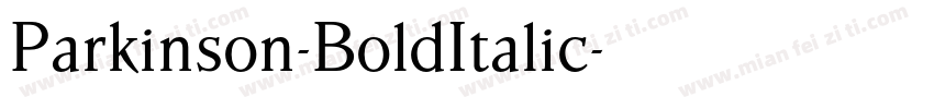 Parkinson-BoldItalic字体转换