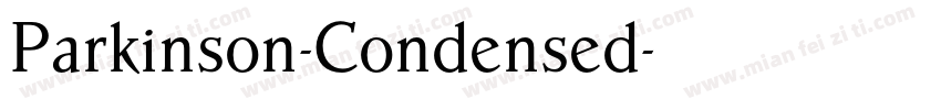 Parkinson-Condensed字体转换