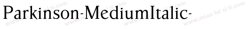 Parkinson-MediumItalic字体转换