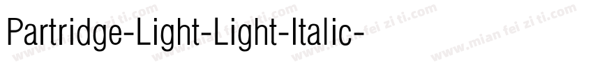 Partridge-Light-Light-Italic字体转换