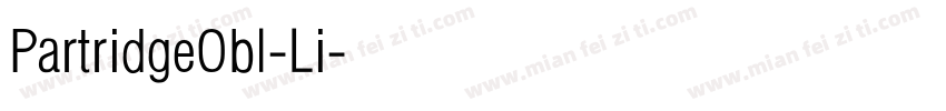 PartridgeObl-Li字体转换