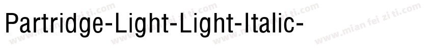 Partridge-Light-Light-Italic字体转换