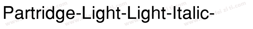 Partridge-Light-Light-Italic字体转换