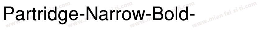 Partridge-Narrow-Bold字体转换