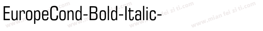EuropeCond-Bold-Italic字体转换