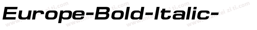 Europe-Bold-Italic字体转换