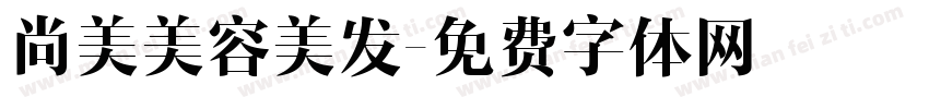 尚美美容美发字体转换