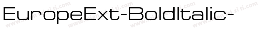 EuropeExt-Boldltalic字体转换