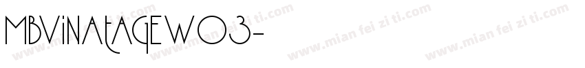 MBVinatageW03字体转换