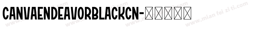 CanvaEndeavorBlackCN字体转换