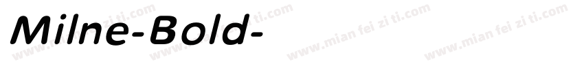 Milne-Bold字体转换