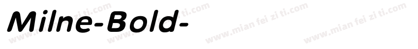 Milne-Bold字体转换