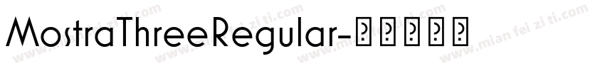 MostraThreeRegular字体转换