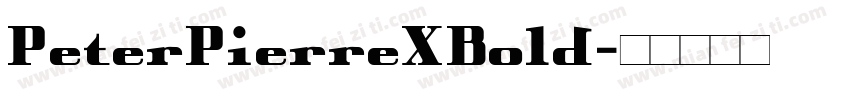 PeterPierreXBold字体转换