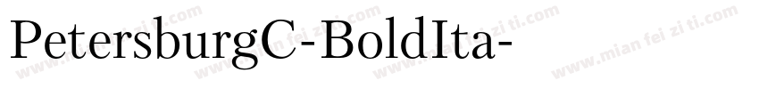 PetersburgC-BoldIta字体转换