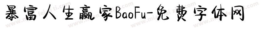 暴富人生赢家BaoFu字体转换