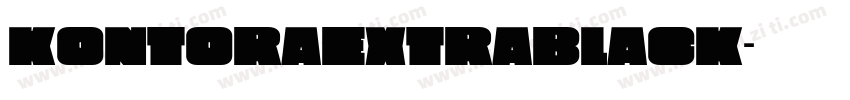 KontoraExtraBlack字体转换