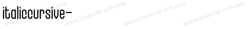 italiccursive字体转换