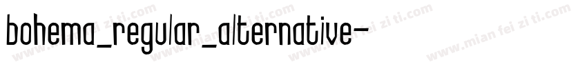 bohema_regular_alternative字体转换