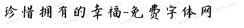 珍惜拥有的幸福字体转换