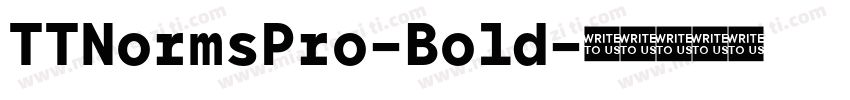 TTNormsPro-Bold字体转换
