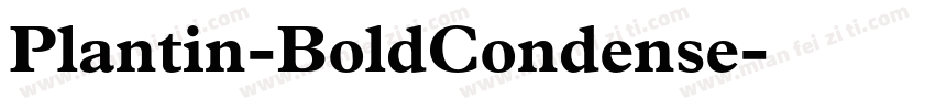 Plantin-BoldCondense字体转换