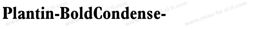 Plantin-BoldCondense字体转换