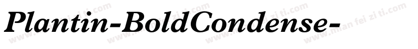 Plantin-BoldCondense字体转换