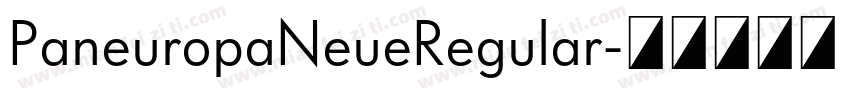 PaneuropaNeueRegular字体转换