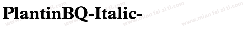 PlantinBQ-Italic字体转换